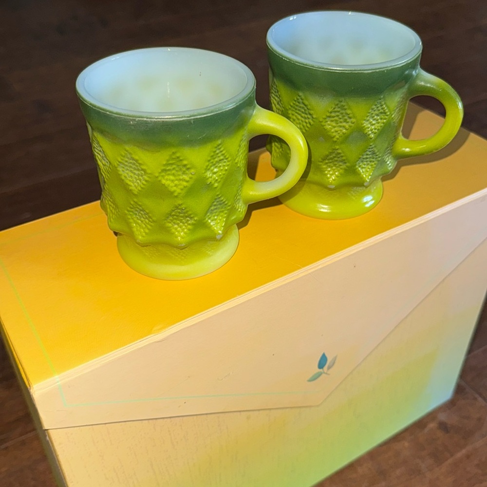 vintage fire king mugs